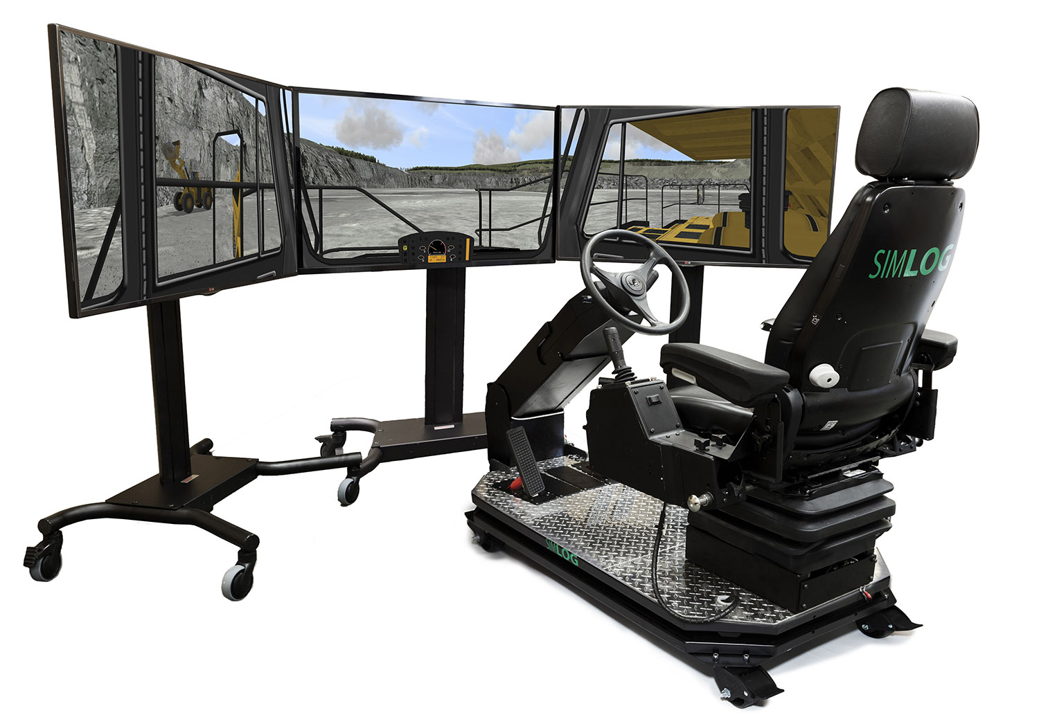 Off-Highway Truck Personal Simulator Operator Chair - 3 Displays Simlog Off-Highway Truck Personal Simulator