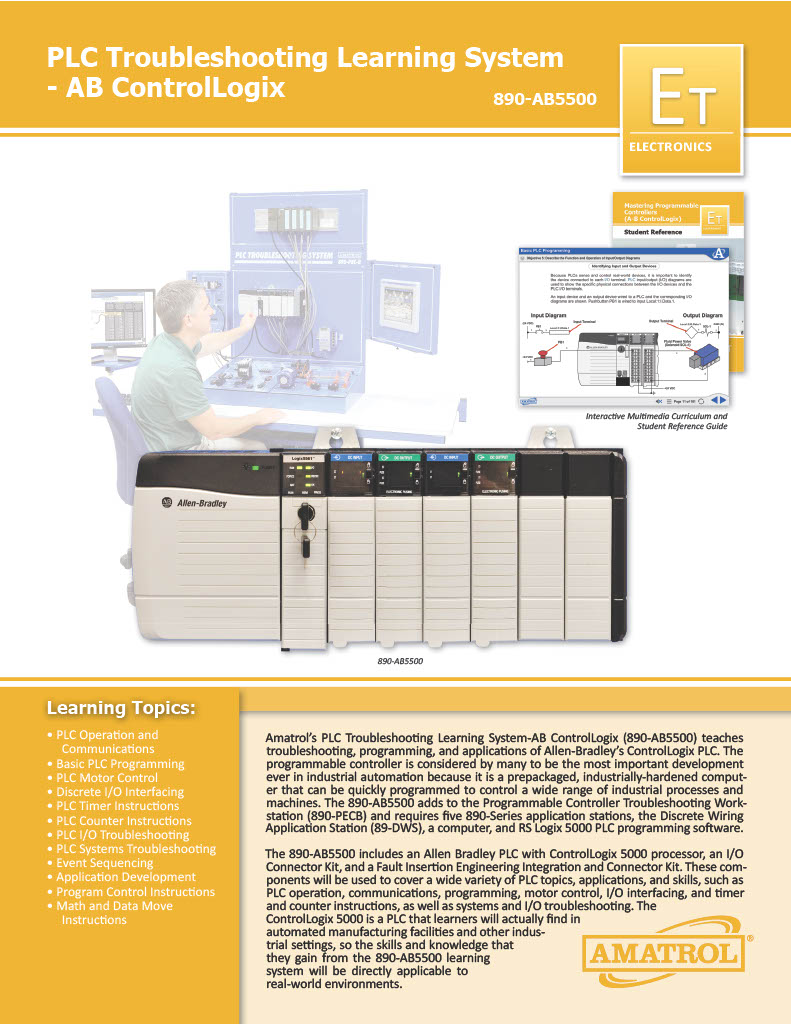PLC Troubleshooting Training System - Allen-Bradley ControlLogix Amatrol  PLC Troubleshooting Allen-Bradley ControlLogix