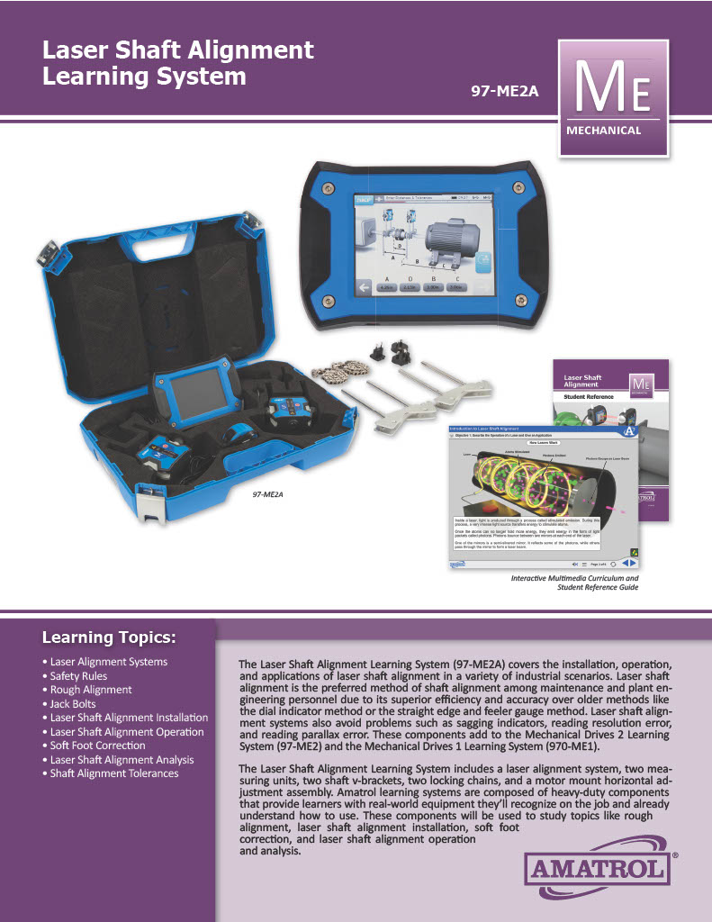 Laser Shaft Alignment Learning System Amatrol Laser Shaft Alignment Trainer (97-ME2A)