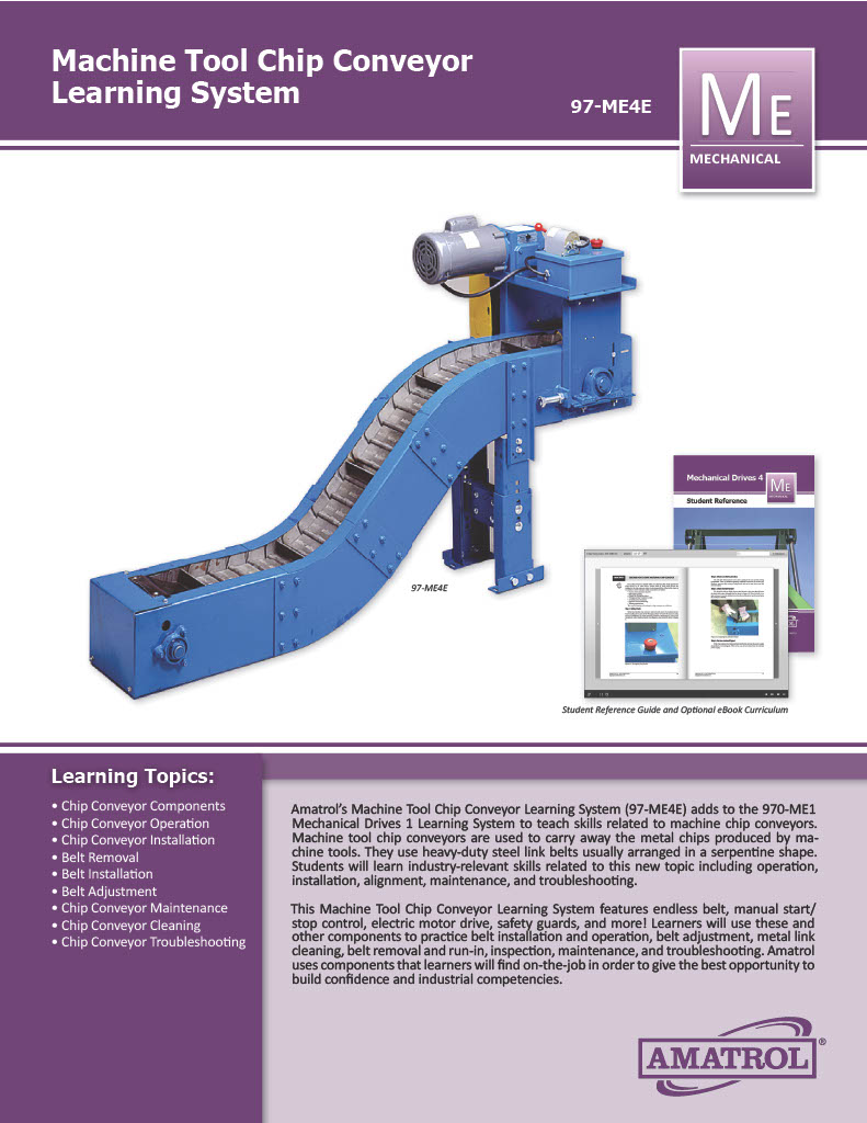 Machine Tool Chip Conveyor Learning System Amatrol Machine Tool Chip Conveyor Trainer