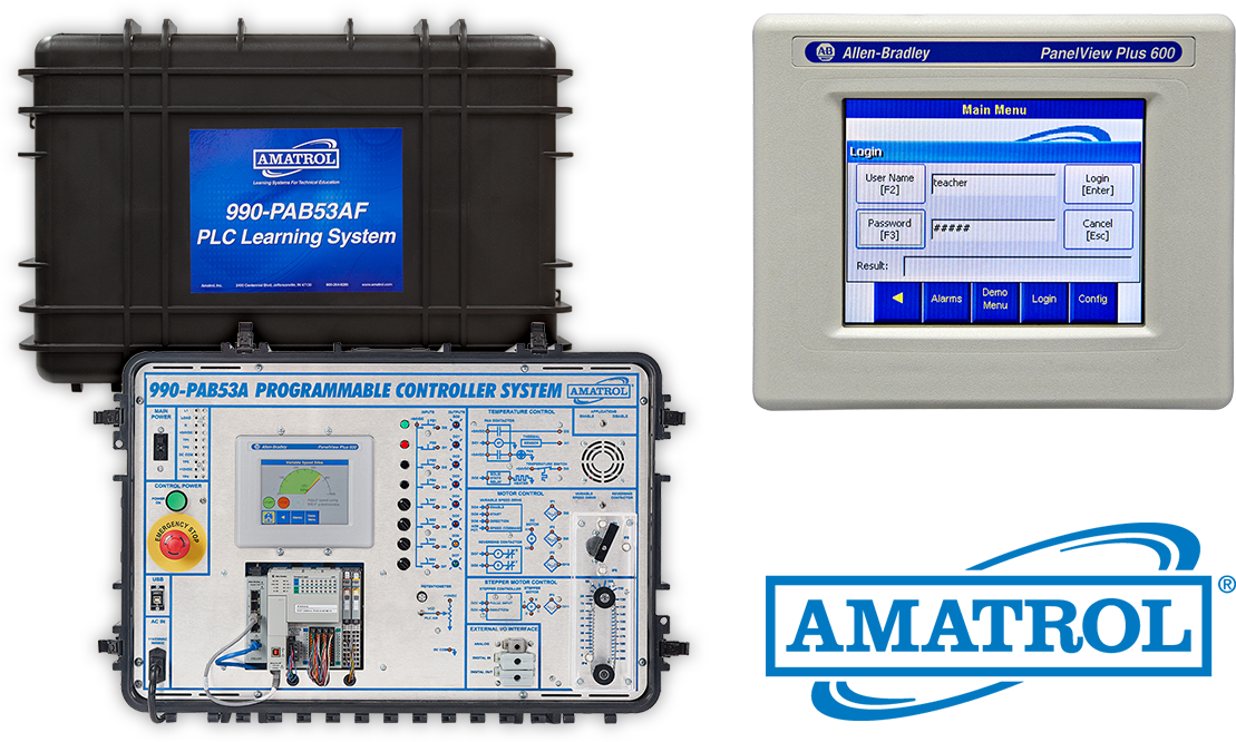 Amatrol Portable Training Solutions Amatrol Portable PLC Trainer 990-PAB53AF