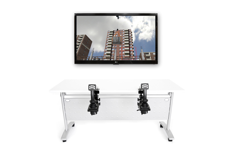 Replica Controls | Single Displays Mobile Crane Simulator with Joystick Controls and Sing Landscape Display